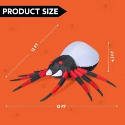Joiedomi 12ft Long LEDs Halloween Inflatable Spider -Joiedomi 12ftLongLEDsHalloweenInflatableSpider 1