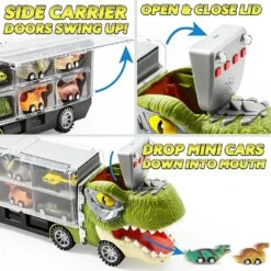 Joiedomi 13Pcs Dinosaur Transport Carrier Truck With Mini Dino Car Set -Joiedomi 13PcsDinosaurTransportCarrierTruckwithMiniDinoCarSet 2
