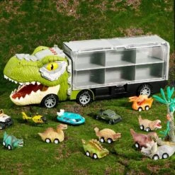 Joiedomi 13Pcs Dinosaur Transport Carrier Truck With Mini Dino Car Set -Joiedomi 13PcsDinosaurTransportCarrierTruckwithMiniDinoCarSet 8