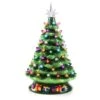 15in Tabletop Prelit Ceramic Christmas Tree With 70 Multicolor Bulbs