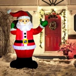 Large Waving Santa Inflatable (6 Ft)
