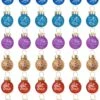 Mini Glitter Glass Patterned Balls Ornaments, 36 Pcs 2 Mini Glitter Glass Patterned Balls Ornaments, 36 Pcs -Joiedomi 28 79a57e10 a822 4b5c 8a3d d504a1db58b0