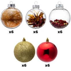 Assorted Christmas Ball Ornaments, 30 Pcs -Joiedomi 3 2 3