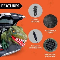 3.6ft Dinosaur Trunk Or Treat Halloween Inflatable -Joiedomi 3.6ftDinosaurTrunkorTreatHalloweenInflatable 6