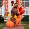 Tall Thanksgiving Turkey On Cornucopia (5 Ft)