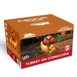 Tall Thanksgiving Turkey On Cornucopia (5 Ft) 16 Tall Thanksgiving Turkey On Cornucopia (5 Ft) -Joiedomi 30053 8