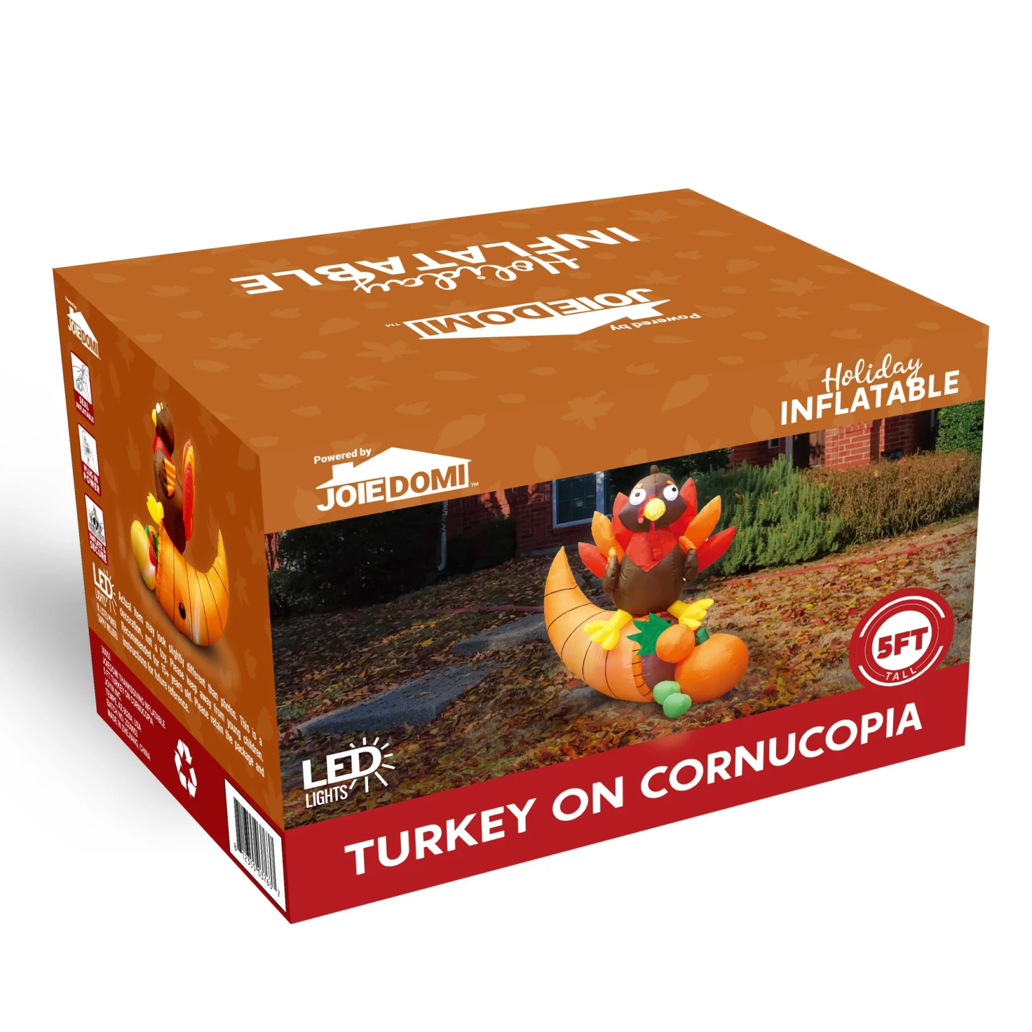 Tall Thanksgiving Turkey On Cornucopia (5 Ft) 9 Tall Thanksgiving Turkey On Cornucopia (5 Ft) - Image 8