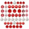 50 Pcs Christmas Ornaments, Red And White