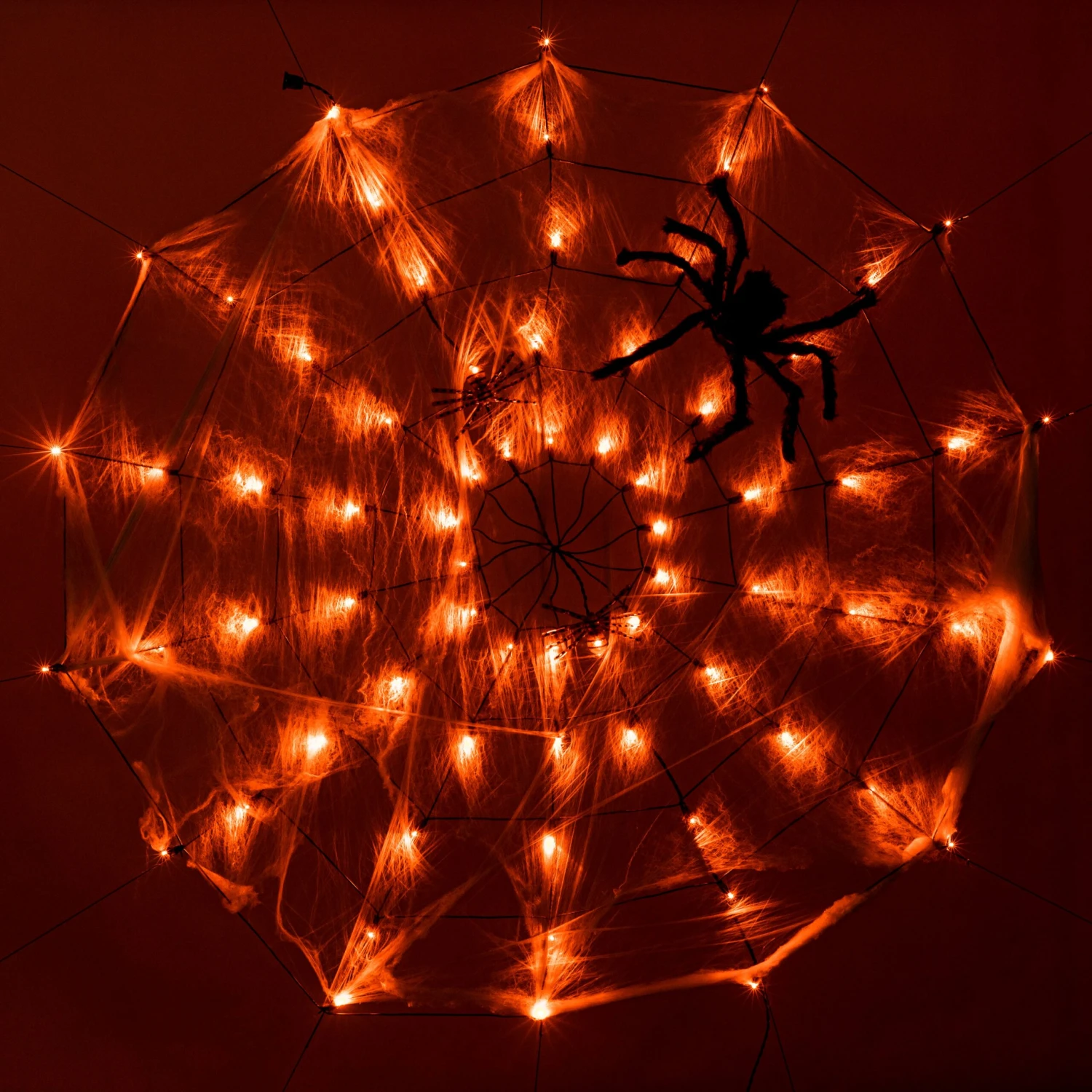 60in Light-up Orange Spider Web 6 60in Light-up Orange Spider Web - Image 4