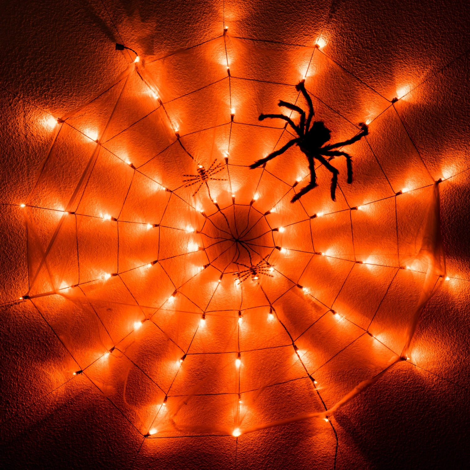 60in Light-up Orange Spider Web 3 60in Light-up Orange Spider Web