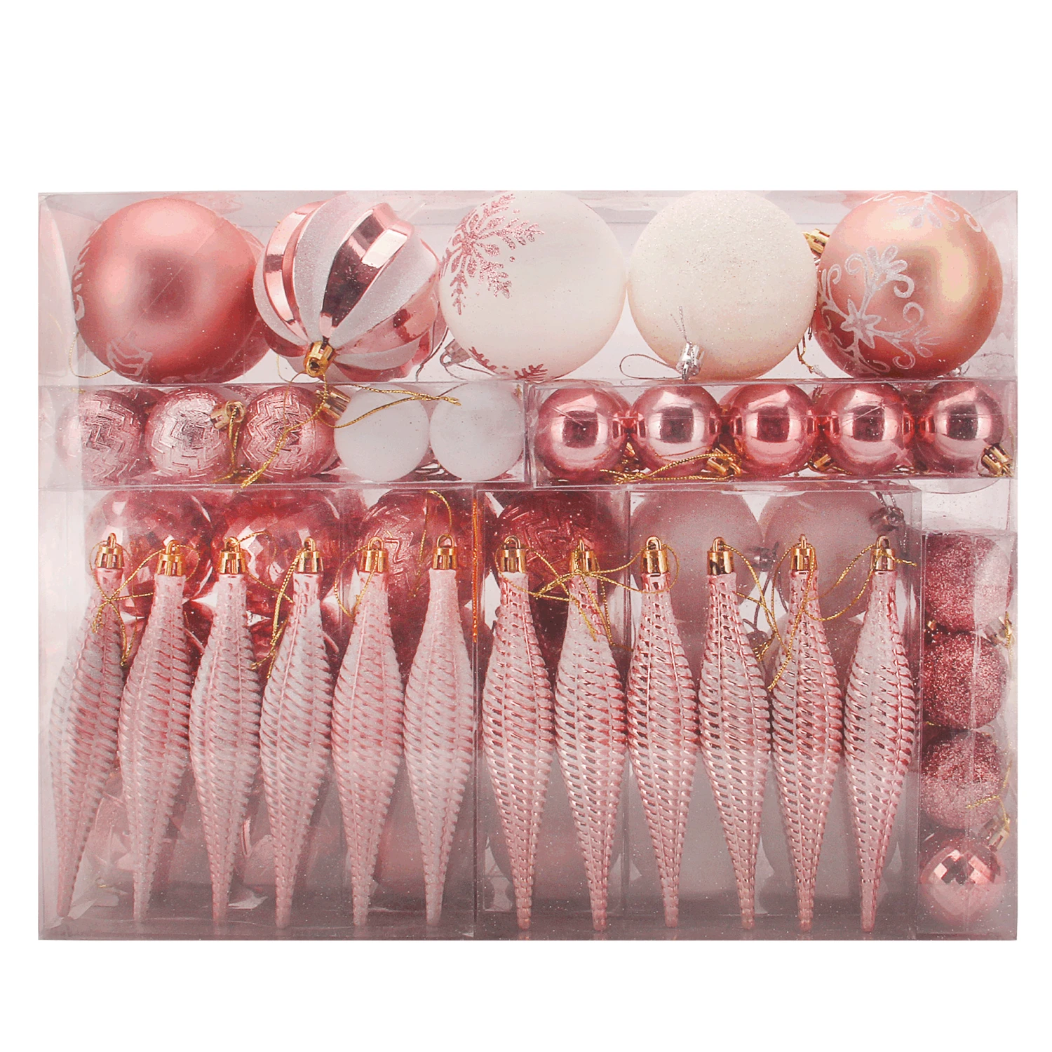 Blue & White Christmas Ornaments, 133 Pcs 3 Blue & White Christmas Ornaments, 133 Pcs