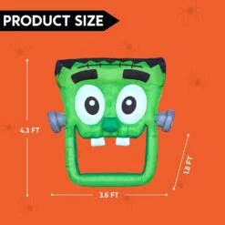 4.3ft Halloween Inflatable Green Face Zombie Trunk Or Treat -Joiedomi 4.3ftHalloweenInflatableGreenFaceZombieTrunkOrTreat 5