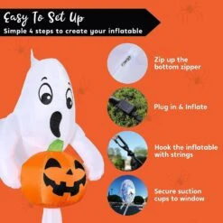 Joiedomi 4.5 FT Halloween Inflatable Ghost Broke Out From Window -Joiedomi 4.5 FT Halloween Inflatable Ghost Broke Out from Window 7