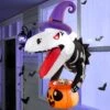 Joiedomi 4.5ft Animated Dinosaur Inflatable Window Breaker With Pumpkin Candy Holder