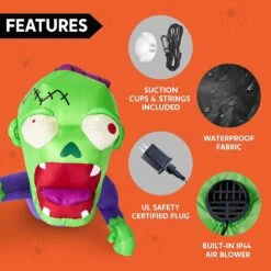 4.5ft Zombie Window Breaker Halloween Inflatable Decoration 14 4.5ft Zombie Window Breaker Halloween Inflatable Decoration -Joiedomi 4.5ftZombieWindowBreakerHalloweenInflatableDecoration 6