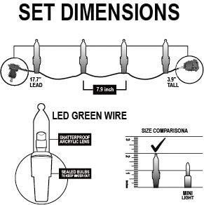 100-count LED Christmas Lights, Blue 9 100-count LED Christmas Lights, Blue - Image 7