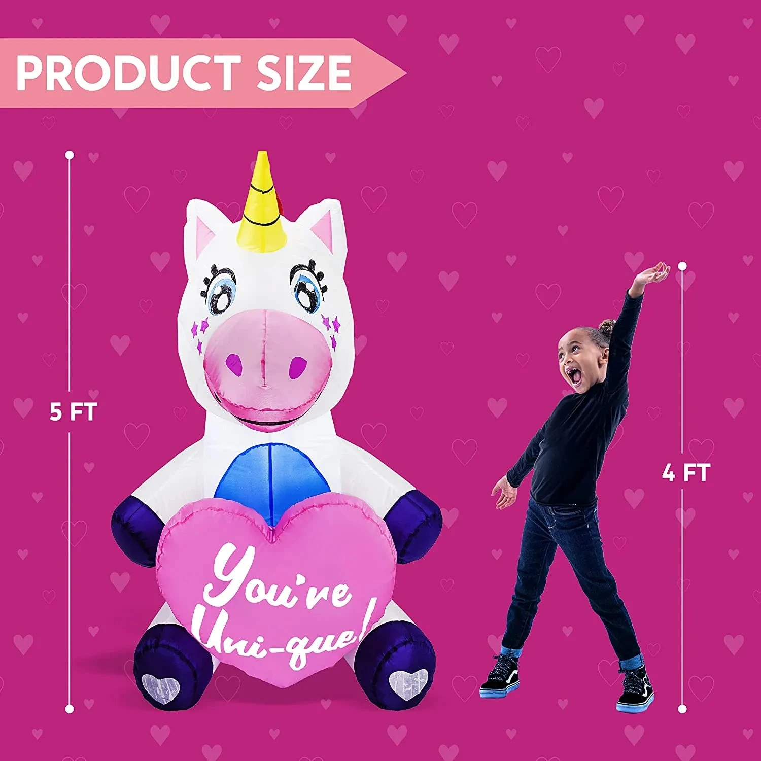 5FT Tall Sitting Inflatable Ride A Unicorn Costume Yard Decoration 7 5FT Tall Sitting Inflatable Ride A Unicorn Costume Yard Decoration - Image 5