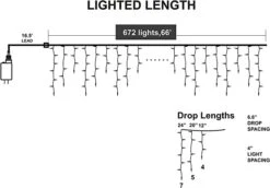 672 LED Christmas Icicle Lights Color Changing 16 672 LED Christmas Icicle Lights Color Changing -Joiedomi 51H5WcKQjRL. AC SX679