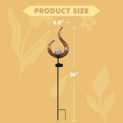 2 Pack Crackle Glass Globe Metal Solar Stake Lights -Joiedomi 51KnqVK0xvL. AC SL1500