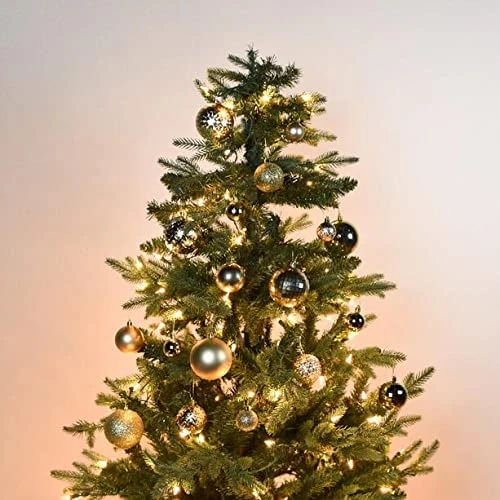 46ct Assorted Size Baby Blue Christmas Ball Ornaments 7 46ct Assorted Size Baby Blue Christmas Ball Ornaments - Image 5