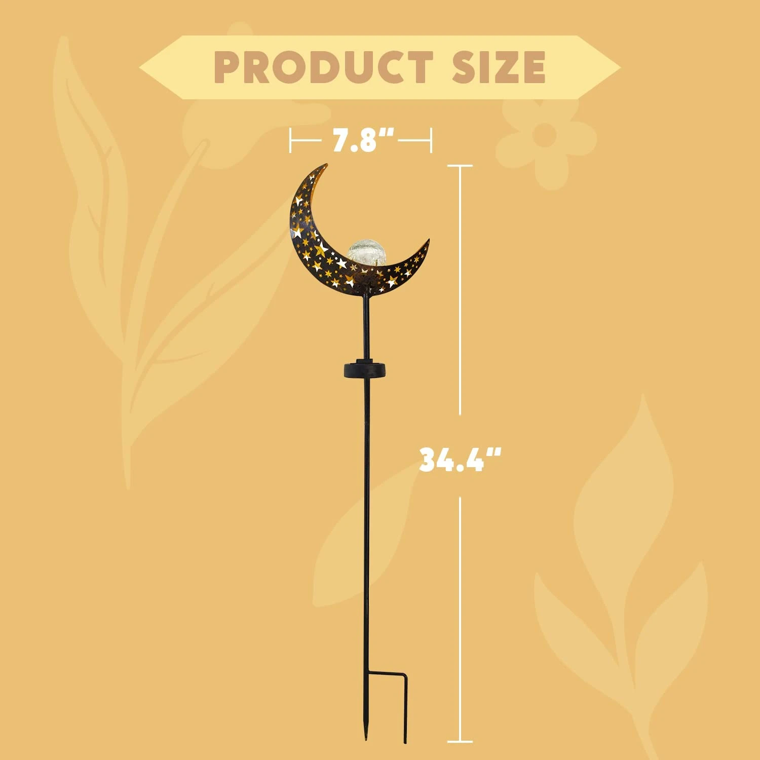 2 Pack Moon Crackle Glass Globe Solar Stake Lights 7 2 Pack Moon Crackle Glass Globe Solar Stake Lights - Image 5