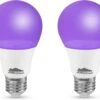 9W LED Black Light Bulb, 2 Packs