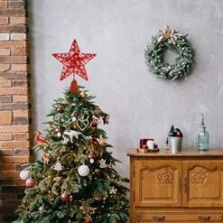 Glitter Red Star Tree Topper -Joiedomi 51oX48g rlL. AC