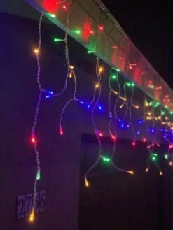 672 LED Christmas Icicle Lights, White