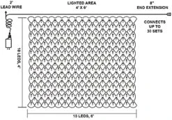 2 Pack 150 LED Christmas Net Lights Cool White 9 2 Pack 150 LED Christmas Net Lights Cool White -Joiedomi 51tBuvQq55L. AC 34727d5c ab42 4a3b b332 55ce999ce9b5