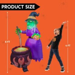 Halloween Large Witch With Cauldron Inflatable (6 Ft) -Joiedomi 5 94dd00fb 3f3b 4206 8dbf 8b71b1fa7eab