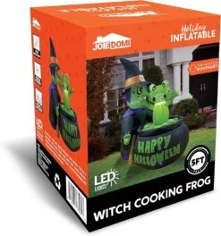 5ft Animated Witch Cooking Spinning Frog Halloween Inflatable -Joiedomi 5ftAnimatedWitchCookingSpinningFrogHalloweenInflatable 8