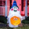 5ft Halloween Ghost With Candy Basket 2 5ft Halloween Ghost With Candy Basket -Joiedomi 5ftHalloweenGhostwithCandyBasket 1