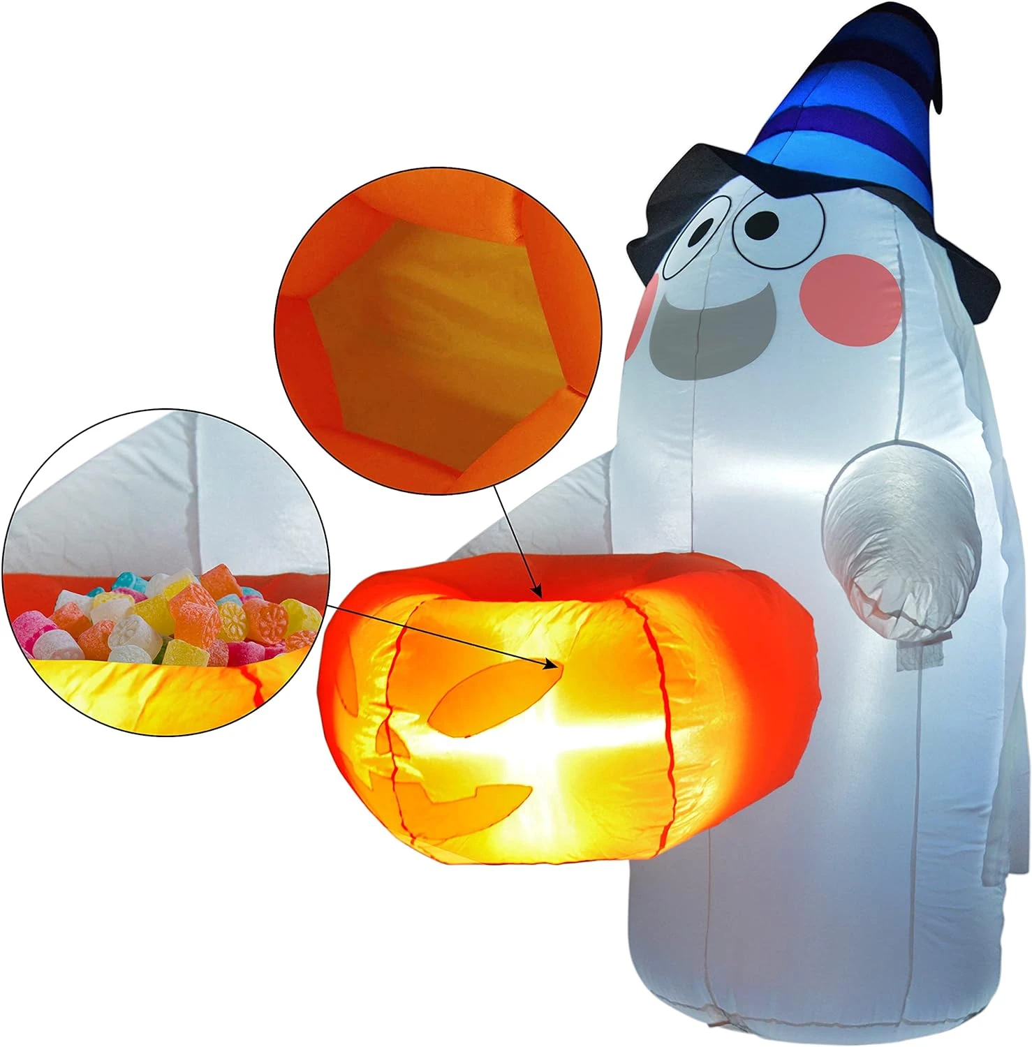 5ft Halloween Ghost With Candy Basket 4 5ft Halloween Ghost With Candy Basket - Image 2
