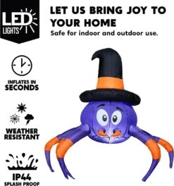 5ft Wide Spider Trunk Or Treat Inflatable Decoration -Joiedomi 5ftWideSpiderCarTrunkInflatableDecoration 3
