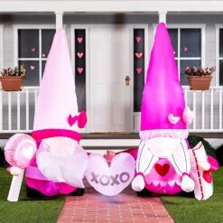 6FT Tall Inflatable Valentines Day Couple LED Lighted Decoration -Joiedomi 6 ft Tall Gnomes Couple 6 result