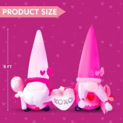 6FT Tall Inflatable Valentines Day Couple LED Lighted Decoration -Joiedomi 6 ft Tall Gnomes Couple 7 result