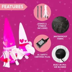 6FT Tall Inflatable Valentines Day Couple LED Lighted Decoration -Joiedomi 6 ft Tall Gnomes Couple 8 result
