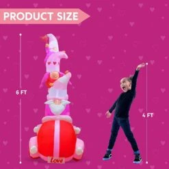 6 FT Tall Inflatable Stacking Gnomes With LED Lights -Joiedomi 6 ft Tall Stacking Gnomes 7 result