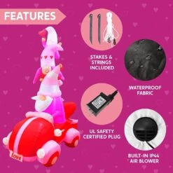 6 FT Tall Inflatable Stacking Gnomes With LED Lights -Joiedomi 6 ft Tall Stacking Gnomes 8 result