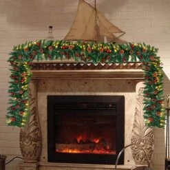 9 Ft Artificial Garland With100 LED Lights & Decorations 14 9 Ft Artificial Garland With100 LED Lights & Decorations -Joiedomi 60 476d5e15 cf11 4502 8ff1 a51d92da0a70