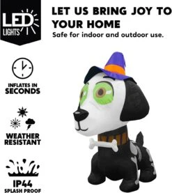 5ft Witch Hat Skeleton Dog -Joiedomi 61 skPoflTL. AC SL1500