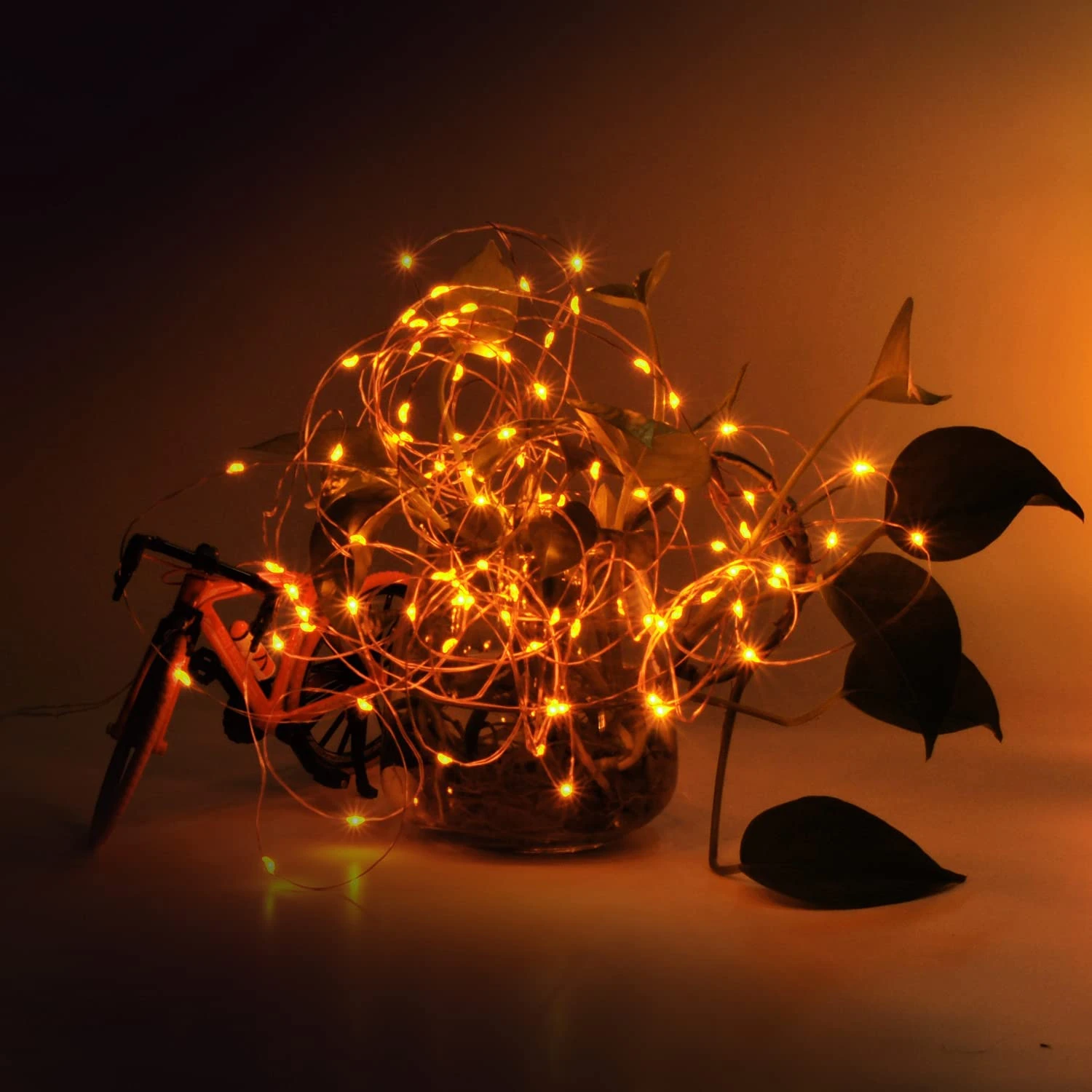 200 Count Orange LED Copper String Lights 9 200 Count Orange LED Copper String Lights - Image 7