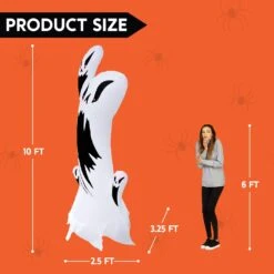 10ft Tall Scary Swirly Ghost With Animated Light -Joiedomi 610Pv1rycyL. AC SL1500