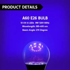 9W LED Black Light Bulb, 2 Packs -Joiedomi 612KywX4kTL. AC SL1500 1