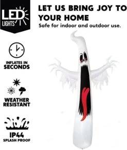 12 Ft Tall Giant Ghost Halloween Inflatable -Joiedomi 614 HiMYhPL. AC SL1500