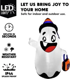 5 FT Halloween Inflatable Cute Wicked Ghost -Joiedomi 61513bS2kQL. AC SL1500