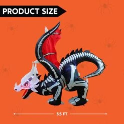 8ft Halloween Inflatable Crouching Skeleton Dragon -Joiedomi 61A8nlhGbWL. AC SL1500
