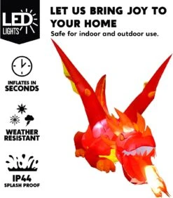 6ft Inflatable Sitting Fire Dragon -Joiedomi 61BGofBDhVL. AC SL1500