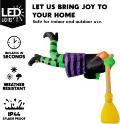 5ft Halloween Inflatable Crashing Witch Stuck In Tree Hole 12 5ft Halloween Inflatable Crashing Witch Stuck In Tree Hole -Joiedomi 61BJfZ2CHIL. AC SL1500