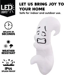 4 Ft Tall Scared Cute Ghost Hugging Tree Halloween Inflatable -Joiedomi 61Br2nZyHFL. AC SL1500